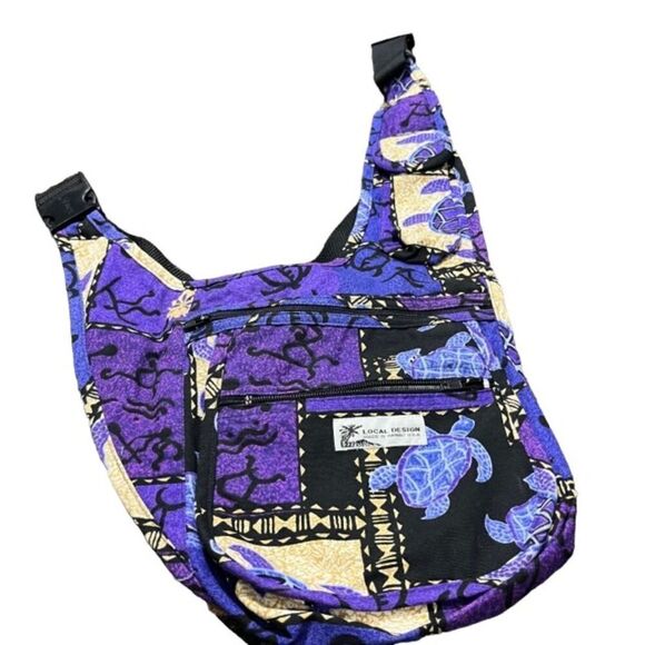 Local Design Made In Hawaii Crossbody Sea Turtle Sack Bag - Picture 1 of 8